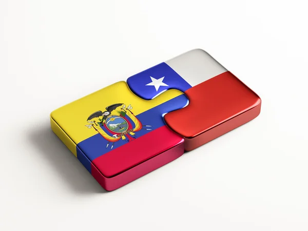 Chile Ecuador Puzzle Concept — Stock Photo, Image