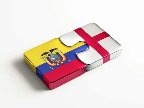 英格兰厄瓜多尔拼图概念 — 图库照片