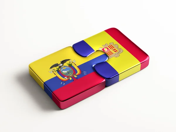 Andorra Ecuador Puzzle käsite — kuvapankkivalokuva