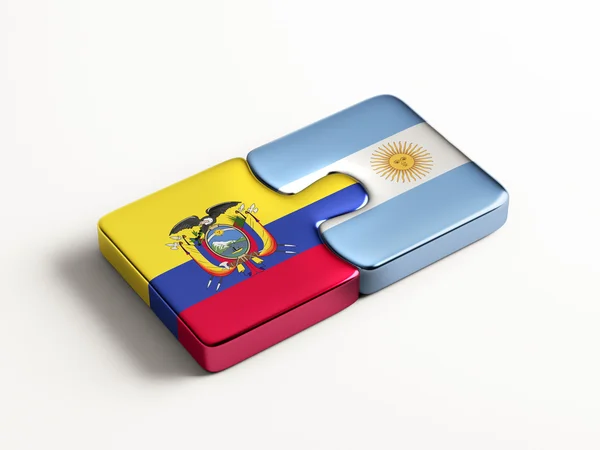 Argentina Ecuador Puzzle Concept — Stock Photo, Image