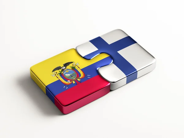 Финляндия Ecuador Puzzle Concept — стоковое фото