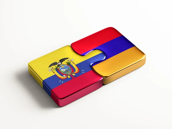 Armenia Ecuador Puzzle Concept — Stock Photo, Image