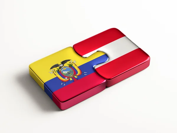 Austria Ecuador Puzzle Concept — Stock Photo, Image