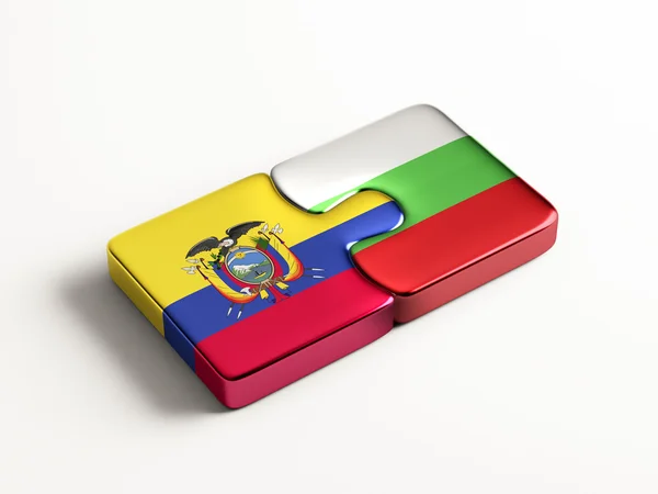 Bulgaria Ecuador Puzzle Concept — Stock Photo, Image