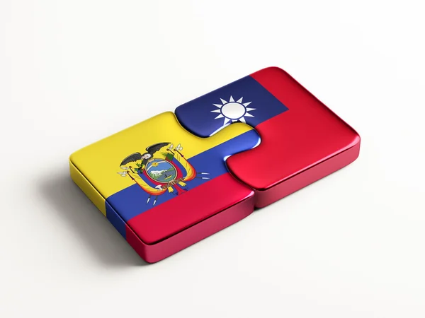 Taiwan Ecuador pussel koncept — Stockfoto