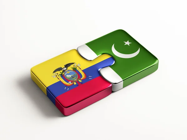 Concetto di Puzzle di Pakistan Ecuador — Foto Stock