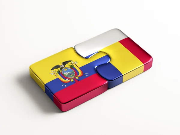 Rumania Ecuador Puzzle Concepto — Foto de Stock