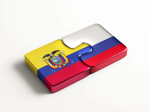 Russland ecuador puzzle-konzept — Stockfoto