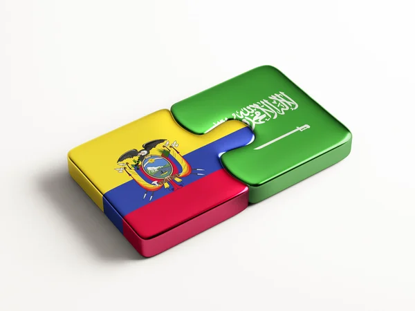 Саудовская Аравия Ecuador Puzzle Concept — стоковое фото