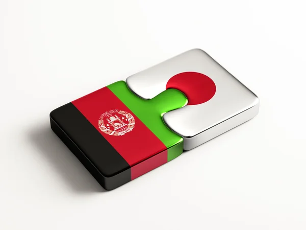 Japan Afghanistan Puzzle Concept — Stock Photo, Image