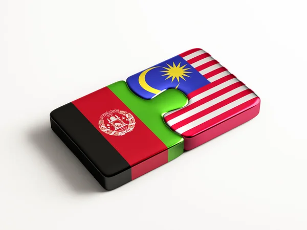 Malaysia Afghanistan Puzzle-konseptet – stockfoto