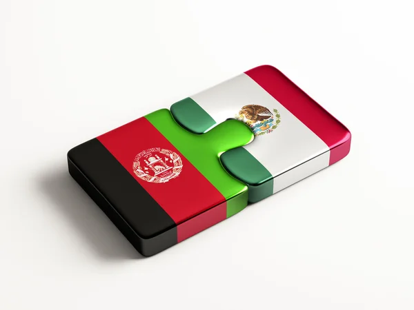 México Afganistán Puzzle Concepto — Foto de Stock