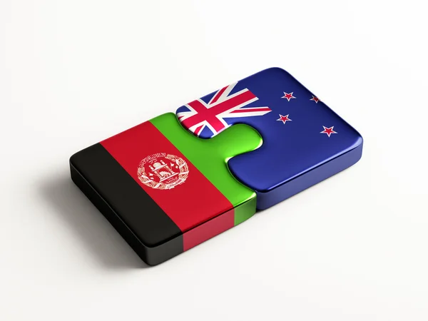 New Zealand Afghanistan Puzzle Concept — Stock Photo, Image