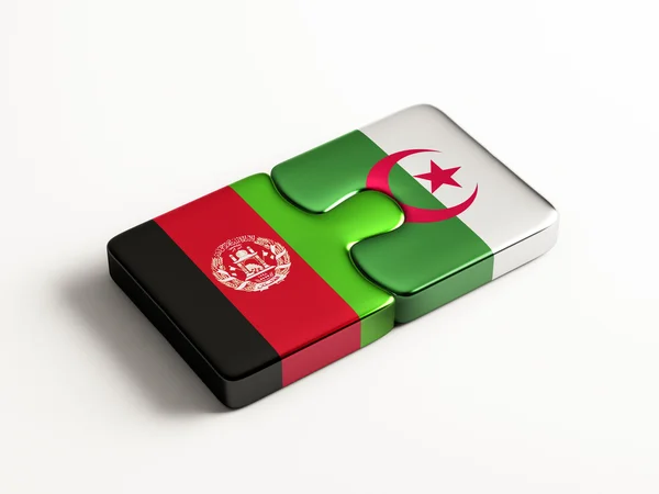 Algeria Afghanistan Puzzle Concept — Stock Photo, Image