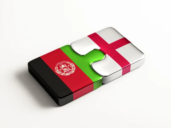 England Afghanistan Puzzle Concept — Stock Photo, Image