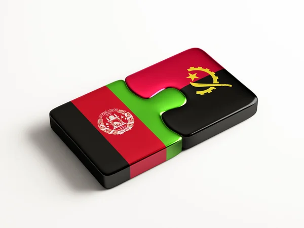 Angola Afghanistan Puzzle Concept — Stock Photo, Image