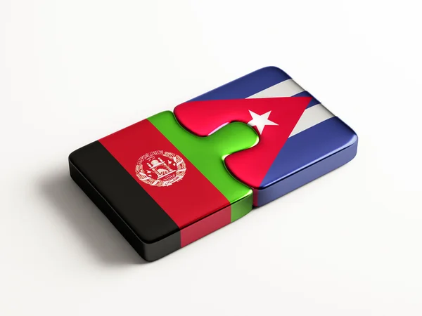 Cuba Afghanistan Puzzle Concept — Photo