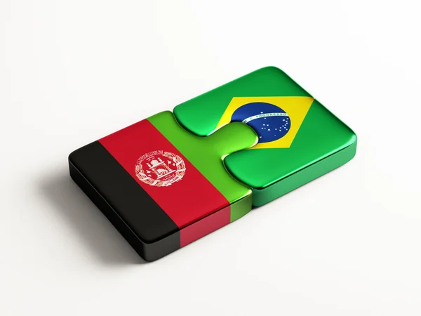 Brasil Afeganistão Puzzle Concept — Fotografia de Stock