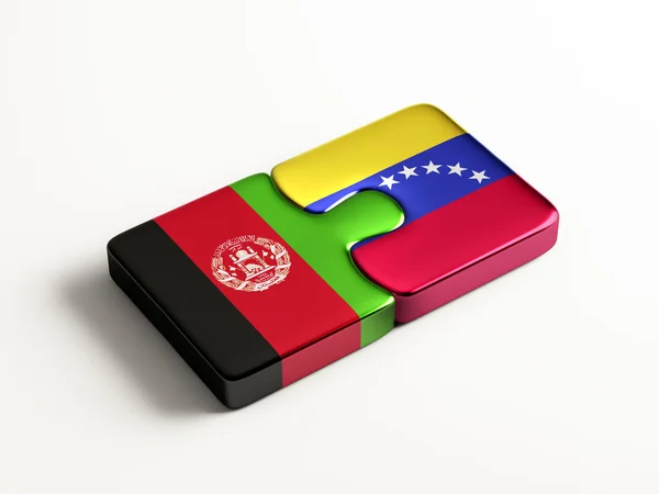 Venezuela Afghanistan puzzel Concept — Stockfoto