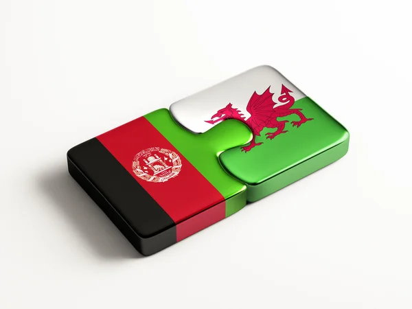 Wales Afghanistan puzzle Conceito — Fotografia de Stock