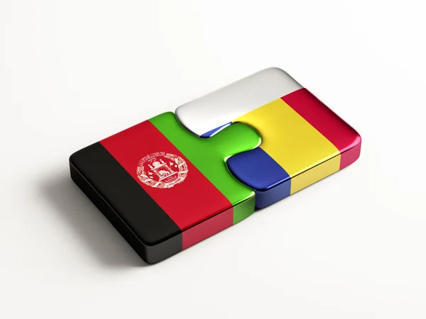 Rumänien Afghanistan pussel koncept — Stockfoto