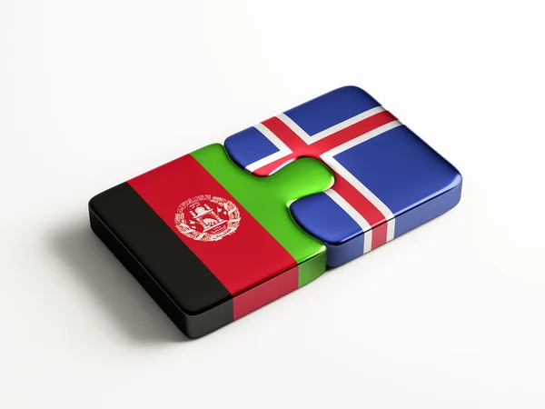 Iceland Afghanistan Puzzle Concept — Stock Photo, Image