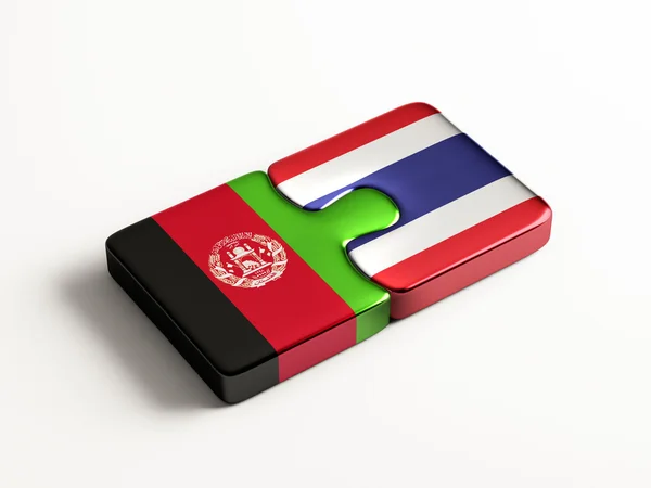 Afghanistan Thaïlande Signer Drapeaux Concept — Photo