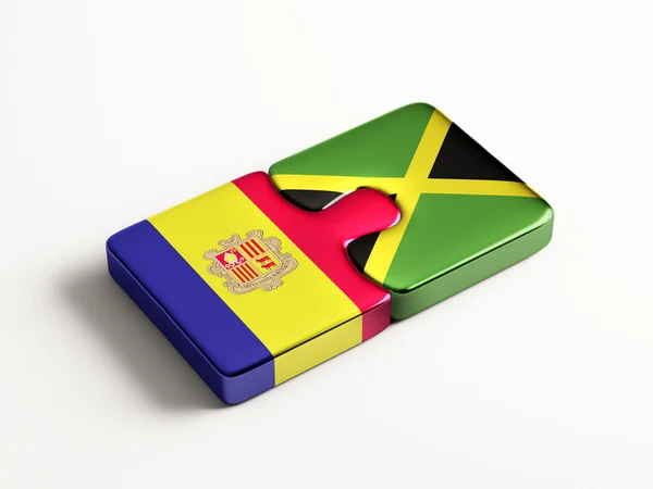 Andorra Jamaica  Puzzle Concept — Stock Photo, Image