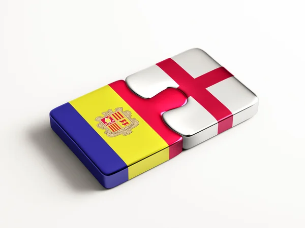 Andorra Engeland puzzel Concept — Stockfoto