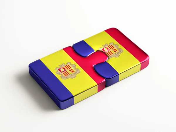 Conceito de Puzzle Andorra — Fotografia de Stock