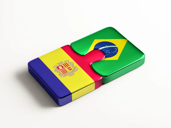 Brésil Andorre Puzzle Concept — Photo