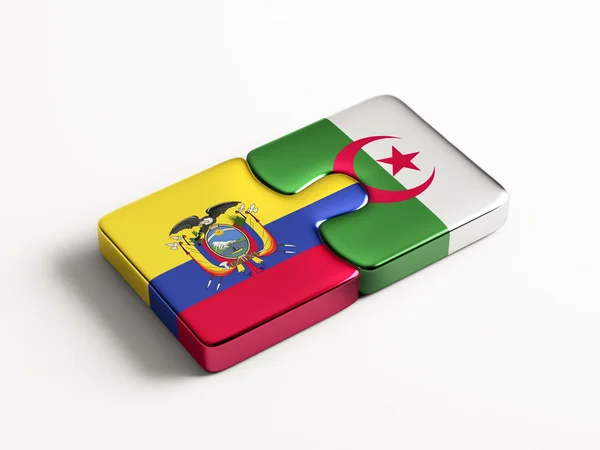 Algeria Ecuador Puzzle Concept Stock Photo