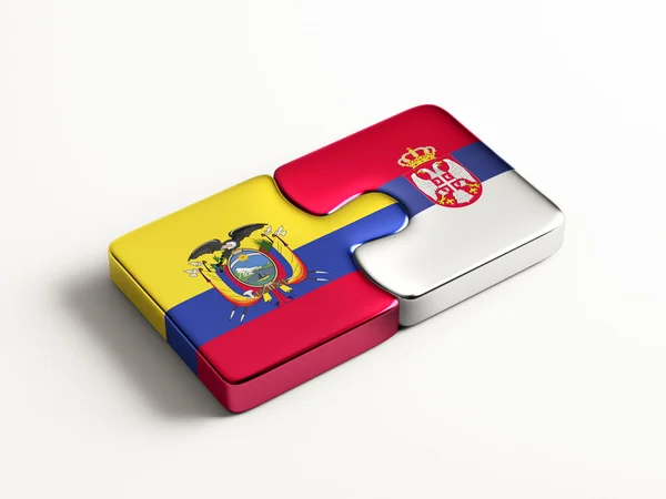 Serbia Ecuador Puzzle Concept Stock Image