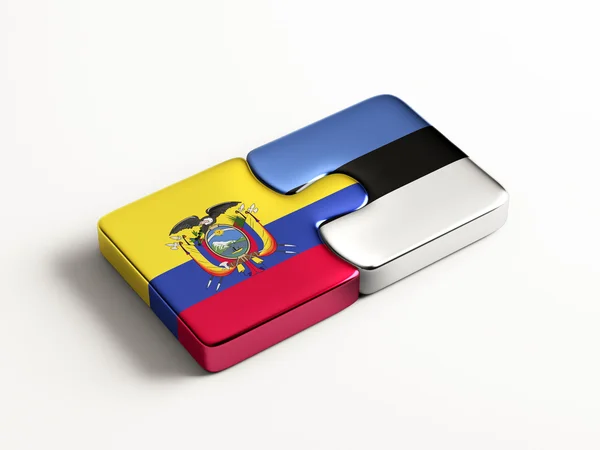 Estland Ecuador pussel koncept Royaltyfria Stockbilder