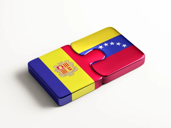 Venezuela Andorra Concetto Puzzle — Foto Stock