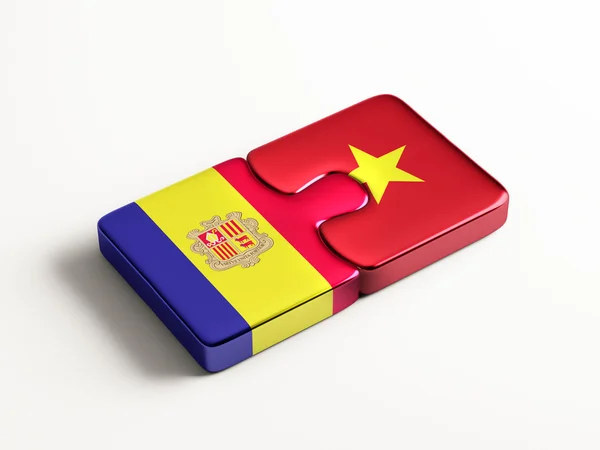 Vietnam Andorra  Puzzle Concept — Stock Photo, Image