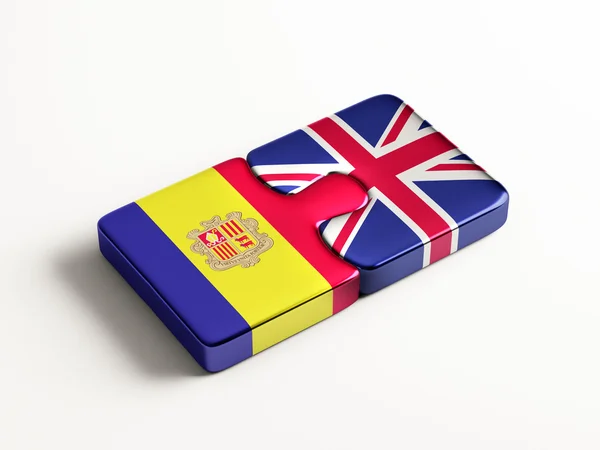 United Kingdom Andorra  Puzzle Concept — Stock Photo, Image