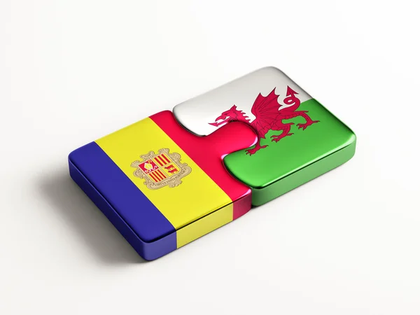 Wales Andorra logická koncepce — Stock fotografie