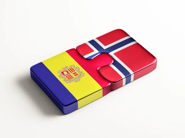 Noruega Andorra Puzzle Concepto —  Fotos de Stock