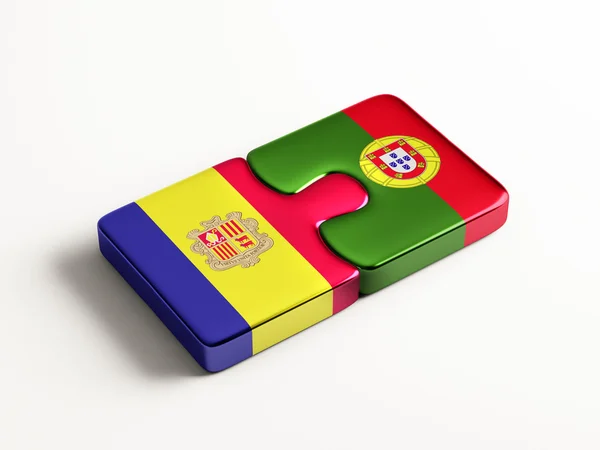 Portugal Andorra Puzzle Concepto —  Fotos de Stock