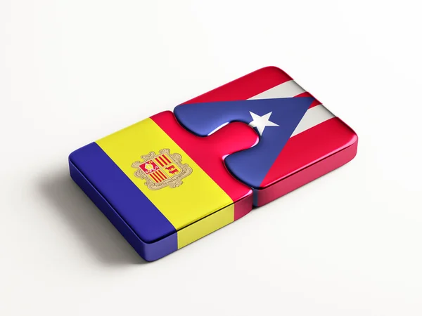 Puerto Rico Andorra rompecabezas concepto — Foto de Stock