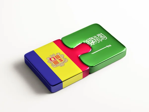 Arabia Saudita Andorra Puzzle Concept — Foto de Stock