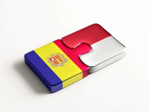 Indonesia Andorra Puzzle Concepto — Foto de Stock