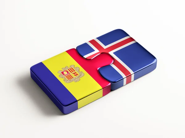 Islandia Andorra Puzzle Concepto —  Fotos de Stock