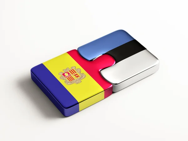 Estland Andorra puzzel Concept — Stockfoto