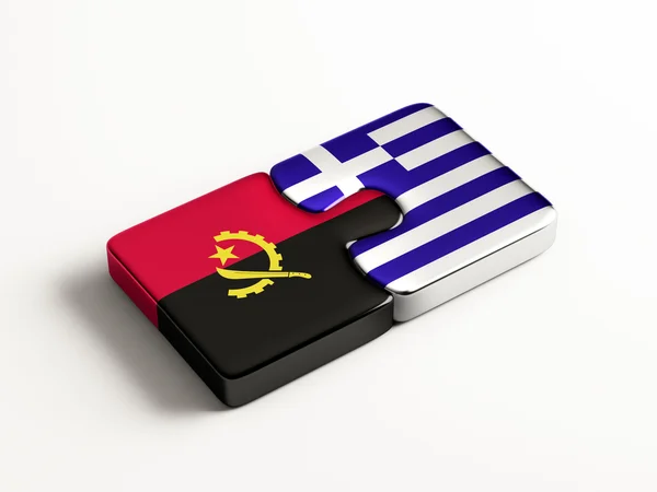 Angola Greece  Puzzle Concept — Stock Photo, Image
