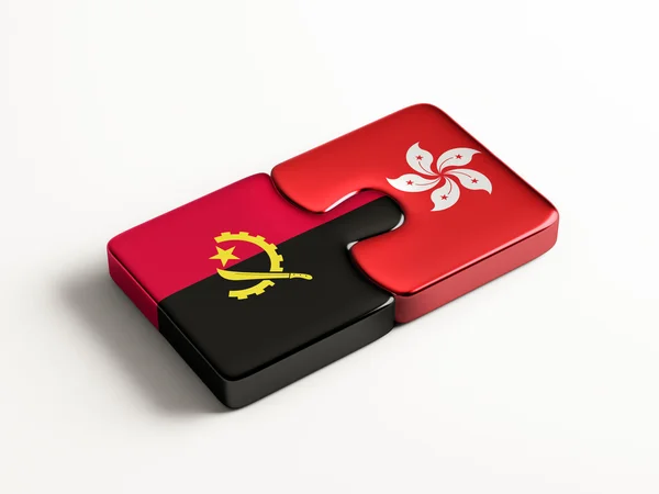 Angola Hong Kong  Puzzle Concept — Stock Photo, Image