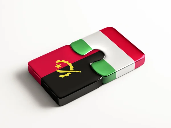 Angola Itália Puzzle Concept — Fotografia de Stock