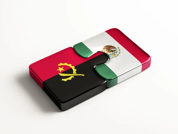 Angola Mexico  Puzzle Concept — Stock Photo, Image