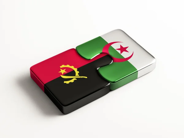 Angola Algeria Puzzle-Konzept — Stockfoto